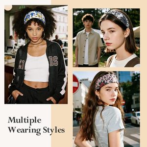 Maßgefertigte Blumenmuster Scrunchie-Stirnbänder für Frauen Weiche Dehnbare Boho-Haarbänder Vintage Turban-Wickel Tägliches Casual-Chic Accessoire - Product Image 5