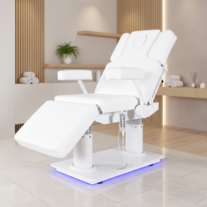 Lit <span class=keywords><strong>de</strong></span> massage électrique à 4 moteurs, table <span class=keywords><strong>de</strong></span> <span class=keywords><strong>spa</strong></span> électrique pour salon avec 5 lampes LED réglables et fonction <span class=keywords><strong>de</strong></span> mémoire - Product Image 1