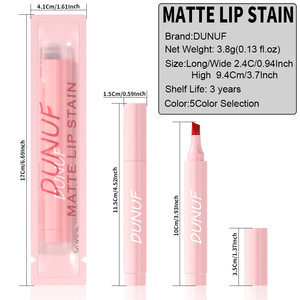 Lápiz Labial Mate Cremoso de Alta Pigmentación 2 en 1 DUNUF de Marca Privada, Resistente al Sudor y al Agua, Delineador de Labios, Marcador de Labios - Product Image 5