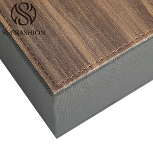 Bộ lưu trữ khách sạn bằng da cao cấp + gỗ óc chó đen, khay, hộp đựng dụng cụ nha khoa, hộp đựng khăn giấy, hộp đựng giấy ghi chú - Product Image 6