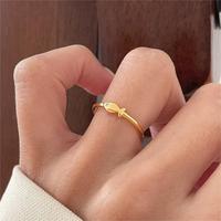 Anillo abierto de pez hipoalergénico minimalista lindo de Plata de Ley 925 de estilo coreano