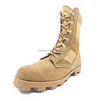 Bottes de combat anti-abrasion pour hommes Bottes du désert marron avec fermeture à glissière