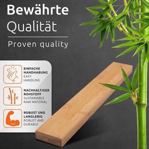 Porte-couteaux magnétique en bambou avec 5 couteaux, support de rangement écologique pour la cuisine, pour l'organisation des couverts - Product Image 4