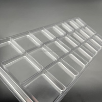 Plateau alvéolé en plastique PET transparent jetable pour 21 puces graphiques GPU 40x40mm, emballage d'accessoires informatiques, vente en gros