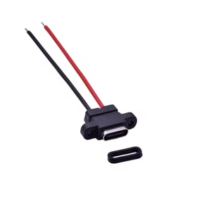 Connecteur <span class=keywords><strong>USB</strong></span> Type C à verrouillage par vis noire Câble de charge Câble d'extension de prise <span class=keywords><strong>USB</strong></span> C à montage sur panneau - Product Image 3