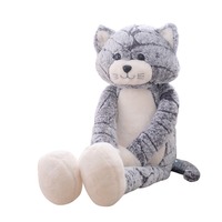 Dessin animé mignon longues jambes chat en peluche super doux tissu PP coton remplissage anti-stress vide 70-90cm hauteur cadeau pour enfants