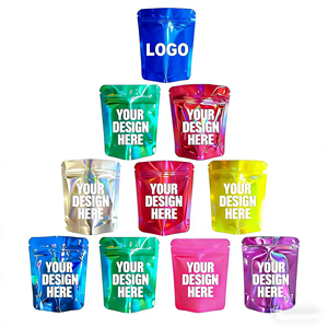 ถุงพลาสติกแบบมีซิปล็อคพิมพ์ลายโฮโลแกรมสีรุ้งสำหรับบรรจุขนม ของว่าง และอาหารสัตว์เลี้ยง - Product Image 3