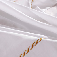 Usine professionnelle 100% coton blanc pur mauvais draps pour les collections de literie d'hôtel