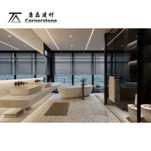 Hiện đại màu xám Carrara calacatta đá thạch anh thiết kế đánh bóng đá cẩm thạch tìm kiếm nhỏ tĩnh mạch <span class=keywords><strong>Quartz</strong></span> slab Countertop bảng <span class=keywords><strong>Top</strong></span> - Product Image 5