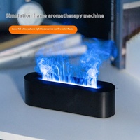 Diffuseur d'arômes à flamme réaliste créatif Lampe d'ambiance colorée avec humidificateur Distributeur de parfum intelligent pour la maison Bureau Chambre