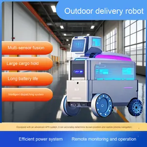 Robot de livraison sans pilote à <span class=keywords><strong>assistance</strong></span> mutuelle vocale intelligente AI pour la sécurité extérieure Courrier de service communautaire multifonctionnel - Product Image 6