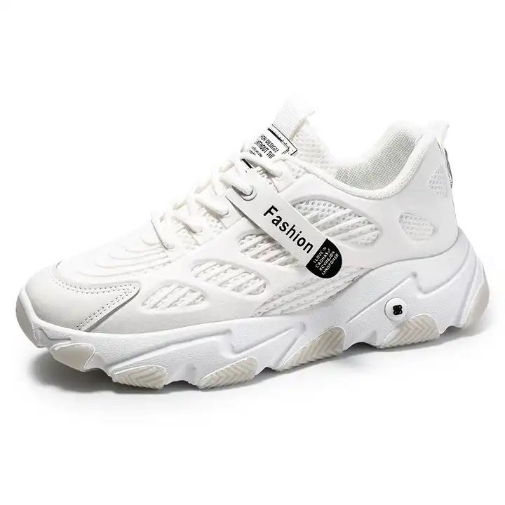 Lightweight Breathable Men's White Running Sneakers for Activewear