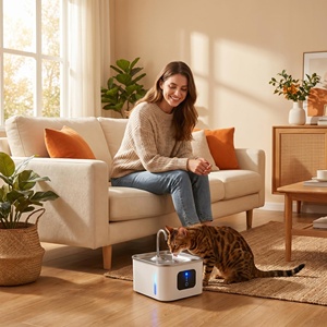 Distributeur d'eau intelligent pour animaux de compagnie, antimicrobien, silencieux, sans fil, batterie, grande capacité 4l, <span class=keywords><strong>fontaine</strong></span> <span class=keywords><strong>à</strong></span> boire pour chat, en acier inoxydable - Product Image 6