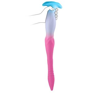 سدادة شرجية سيليكونية طويلة جدًا بتصميم خاص، أداة تدريب شرجية على شكل وحش خيالي، ألعاب جنسية للرجال والنساء - Product Image 1