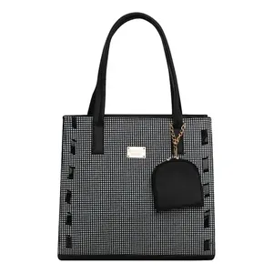 Borsa Vintage da Donna Fana Isadora Cuadriblanco 5, Motivo Pied-de-Poule, Chiusura con Cerniera, Doppi Manici Superiori, per Uso Quotidiano - Product Image 3