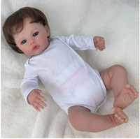 Poupée Reborn de 18 pouces avec corps en tissu souple, peau réaliste peinte en 3D, veines visibles, poupée bébé simulation nouveau-né, jouet pour cadeau