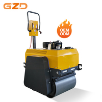 Mini-compacteur routier vibrant à double tambour GZD, largeur 600 mm, moteur diesel Changfa 178F