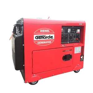 5kw 8kw 10kw Movable Type Diesel Generator with Silent Canopy & Wheels and Handle