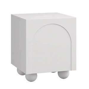 Sage <strong>Green</strong> Modern Ball Feet Bed Side Cabinet End <strong>Table</strong> Wooden Night Stand Nightstand <strong>Bedside</strong> <strong>Table</strong> with Drawers - Product Image 5