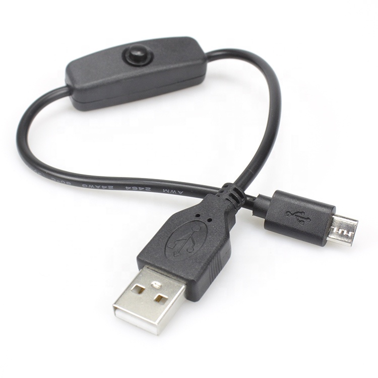 Кабель Micro USB с выключателем ВКЛ./ВЫКЛ., зарядный шнур USB для Raspberry pi
