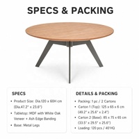 Table basse de luxe OEM au design contemporain, en chêne, inspirée du style déco, nouvelle arrivée, en panneaux de bois robustes, mobilier de salon