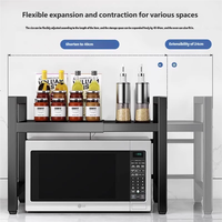 Support de comptoir métallique extensible robuste, idéal pour micro-ondes, ustensiles de cuisine et récipients – Meilleures ventes