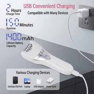 Ensemble de rasoir électrique pour femmes <span class=keywords><strong>Hatteker</strong></span> 6 en 1, étanche IPX6, épilateur, kit de soin pour femmes, rechargeable par USB, épilateur de poils - Product Image 3