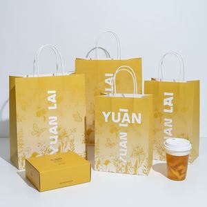 Bolsas de Papel para Tazas de Café, Ecológicas, para Llevar, de Kraft, para Bebidas Calientes, con Personalización de Marca - Product Image 4