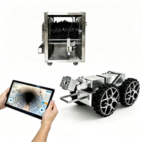 Système de robot d'inspection de canalisations d'égouts de grande taille, étanche IP67, avec caméra HD panoramique/inclinaison et compteur métrique