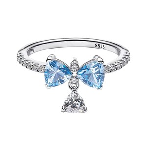Nuevo Anillo <span class=keywords><strong>de</strong></span> Plata 925 con Diseño <span class=keywords><strong>de</strong></span> Ondas Doradas, Doble Bucle, Amor, Abeja, Corona <span class=keywords><strong>de</strong></span> Princesa y Lazo, Joyería Exquisita DIY, Regalo 2026 - Product Image 5