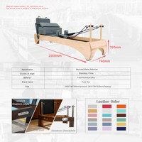 Equipo de Pilates Reformer de Madera de Arce para Estudios Comerciales, Gimnasios, Entrenamiento Profesional y Ejercicio