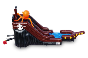 Tobogán Acuático Inflable Personalizado <span class=keywords><strong>con</strong></span> Temática de Barco Pirata, Parque Acuático Inflable <span class=keywords><strong>con</strong></span> <span class=keywords><strong>Piscina</strong></span> para Niños, Fiestas de Verano en el Patio Trasero, <span class=keywords><strong>Alquiler</strong></span> - Product Image 4