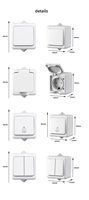 Interrupteurs et prises étanches industriels, 2 ports USB, prise standard 2PIN/3PIN, 125A 13A 63A, IP54
