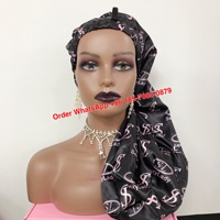 Vente chaude extra large jumbo bonnet longs clips bonnets tressage et satin cheveux wraps