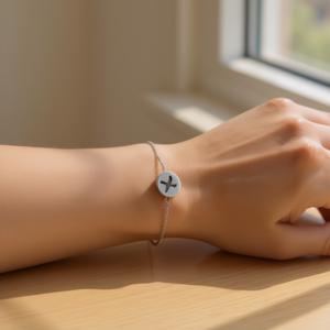 Bracelet chaîne en acier inoxydable Angelina avec pendentif lettre X, bijoux tendance pour femme, cadeau - Product Image 2