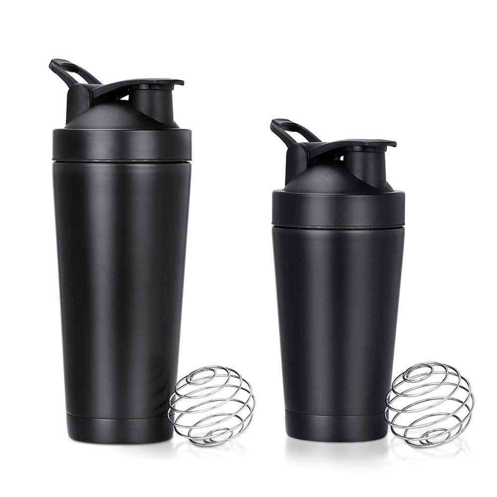 Çevre dostu özel Logo çift duvar paslanmaz çelik Protein Shakers Shaker şişe 750ml 500ml Metal çalkalayıcı şişe