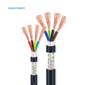 Rvvp 4 Core Shielded Wire 0.3 0.5 0.75 1.0 Square Aluminum Foil Braided Control Cable 485 4C Communication Data Cable