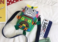 Sac de téléphone robot dessin animé mignon pour femmes et filles, mini porte-monnaie, sac à bandoulière personnalisé, sac de dessin extérieur pour enfants