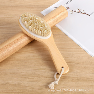 <span class=keywords><strong>Cepillo</strong></span> de baño de <span class=keywords><strong>cerdas</strong></span> de jabalí de estilo moderno, depurador corporal de mango largo para frotar la espalda, limpieza de piernas de pollo, exclusivo para madera de <span class=keywords><strong>Amazon</strong></span> - Product Image 4