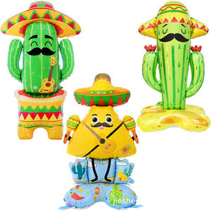 Globo de Aluminio con Forma de Cactus de 61 Pulgadas, Base Grande, para Decoración de Fiestas Temáticas Mexicanas, Regalo para Eventos - Product Image 4