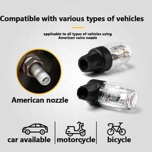 Nouvelles capuchons de valve de pneu de voiture en ABS multicolores étanches avec lumière LED pour vélo, moto et voiture – Vente en gros, ajustement universel - Product Image 4