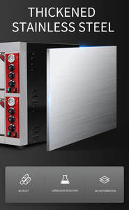 Horno de Pizza de una sola cubierta <span class=keywords><strong>Hornos</strong></span> de restaurante para horno comercial de acero inoxidable de 500 grados eléctrico SY Forno Pizza 5000W 220 - Product Image 5