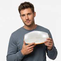 Boîte à frites en carton blanc écologique, design Scoop, matériaux recyclés, revêtement UV, gaufrage, logo personnalisé, qualité alimentaire