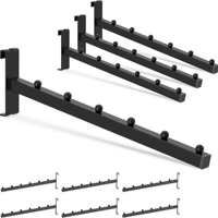 Crochets de grille murale noirs OEM Waterfall - Capacité de 22 lb - Revêtement poudré, enduit de vinyle - 310*25.4*85mm - Fabriqué au Vietnam