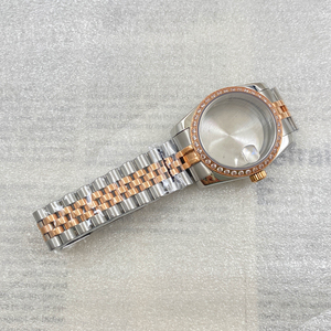 Boîtier de montre 36/39mm Diam-ond Bezel avec verre saphir et bracelet président en acier inoxydable pour mouvement NH35 NH36 - Product Image 3