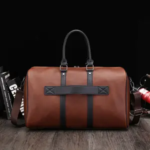 Custom Make New Design Vegan Leather Overnight Duffel Bag Large Capacity Travel Storage Bag For Outdoor