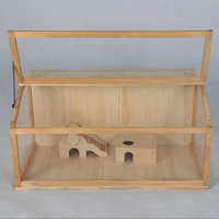 Chilochilo personnalisé Offre Spéciale Transparent cochon d'inde Cage en bois Hamster Cage maison à vendre