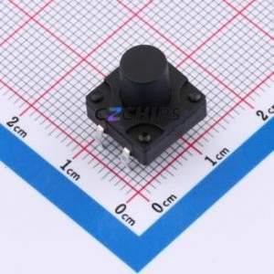 TSW12111-125B511BA Tactile Switch Through hole-4P,11.7x11.5mm Switch Single Pole Single Throw Round Button 2.8N 11.7mm - Product Image 1