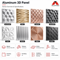Panneau mural 3D personnalisé en aluminium découpé au laser, texture artistique, revêtement métallique pour façade de bâtiment moderne Alumtimes