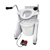 Ascenseur de toilette de réadaptation infirmière contrôlé par pédale siège de toilette surélevé chaise d'aisance équipement de sécurité de salle de bain